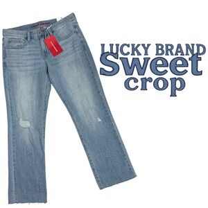 Lucky Brand Sweet Crop mid rise straight leg jean light wash advanced stretch 29